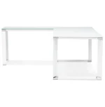Bureau WARNER Wit met Glas - Afbeelding 2